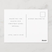 Kerstelijke dank je wel fotokaart briefkaart (Achterkant)