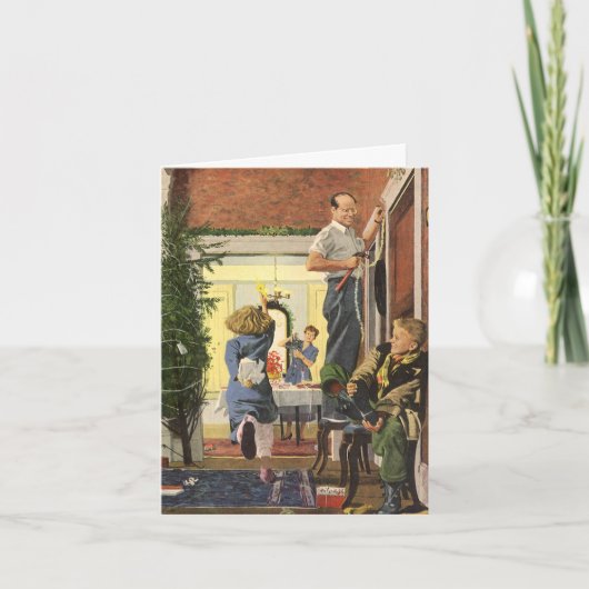 Kerstelijke Dank Je Wel uit het verleden Bedankkaart (Voorkant)