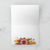 Kerstelijke Dankjespompboeketkaart Kaart (Binnen)