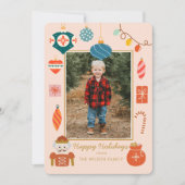 Kerstelijke decoratie Vakantiefoto Feestdagenkaart (Voorkant)