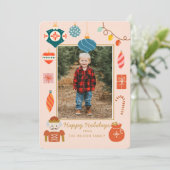 Kerstelijke decoratie Vakantiefoto Feestdagenkaart (Staand voorkant)