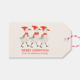 Kerstelijke Eenden op Maat Gemaakte Kerstkaarten Cadeaulabel