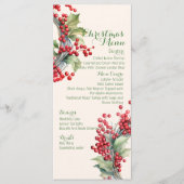 Kerstelijke Feestelijke Kerstmaaltijd Feest  Menu (Voorkant)