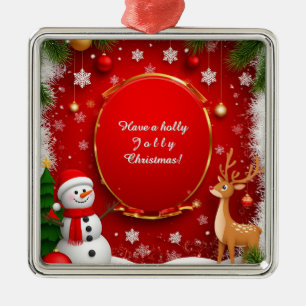 Kerstelijke Feestelijke Vakantietaferelen Metalen Ornament