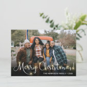 Kerstelijke glans foto kerstkaart (Staand voorkant)