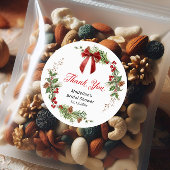 Kerstelijke groene kerst bruidsdouche  ronde sticker
