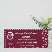 Kerstelijke groene kerstcadeaubon (Staand voorkant)