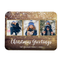 Kerstelijke groeten in rustieke houtstijl 3 foto v