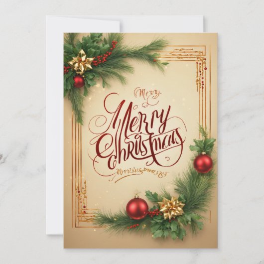 Kerstelijke groetkaart feestdagenkaart (Voorkant)