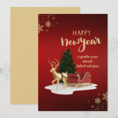 Kerstelijke kaart met bedankje voor leraren en cad (Voorkant / Achterkant)