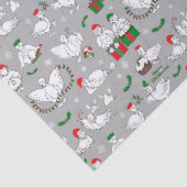 Kerstelijke Kerst Eenden Tissuepapier (Detail)