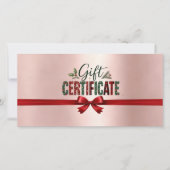 Kerstelijke Kerstboog Script Bedrijfs Certificaat (Voorkant)