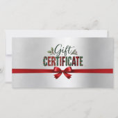 Kerstelijke Kerstboog Script Bedrijfs Certificaat (Voorkant)