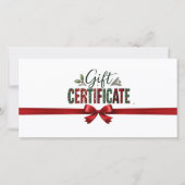 Kerstelijke Kerstboog Script Bedrijfs Certificaat (Voorkant)