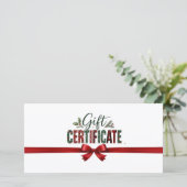 Kerstelijke Kerstboog Script Bedrijfs Certificaat (Staand voorkant)
