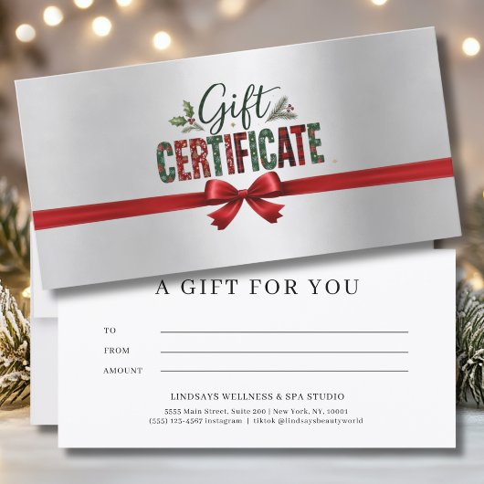 Kerstelijke Kerstboog Script Bedrijfs Certificaat