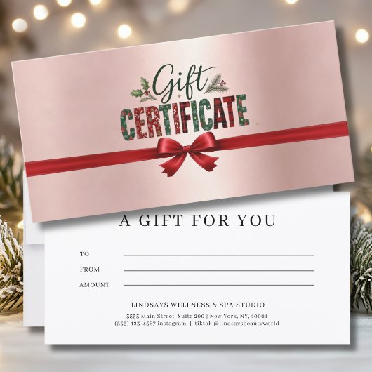 Kerstelijke Kerstboog Script Bedrijfs Certificaat