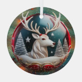 Kerstelijke Kerstboomornament Glas Ornament (Achterkant)