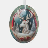 Kerstelijke Kerstboomornament Glas Ornament (Voorkant Rechts)
