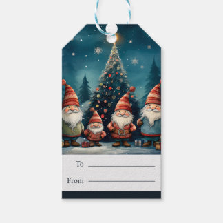 Kerstelijke kerstcadeautags voor het geven van ker cadeaulabel