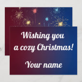 Kerstelijke kerstgroet  feestdagenkaart (Voorkant / Achterkant)