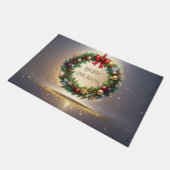 Kerstelijke Kerstkrans Vakantie Deurmat (Schuin)
