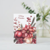Kerstelijke Kerstkrans Wenskaart Briefkaart (Staand voorkant)