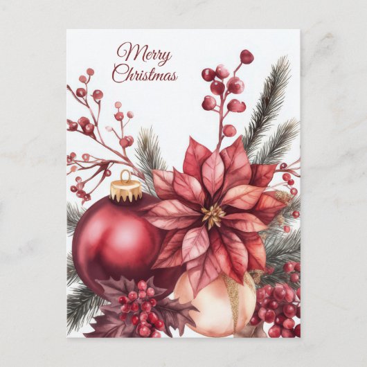 Kerstelijke Kerstkrans Wenskaart Briefkaart (Voorkant)