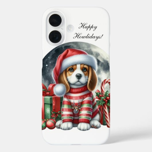 Kerstelijke Kerstpup aanpasbaar Case-Mate iPhone Case (Achterkant)