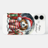 Kerstelijke Kerstpup aanpasbaar Case-Mate iPhone Case (Achterkant (horizontaal))