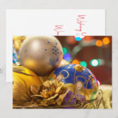 Kerstelijke Kerstversiering met Engelen  Feestdagenkaart (Voorkant / Achterkant)