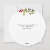 Kerstelijke Krans Kerstkaart met Watercolor (Achterkant)