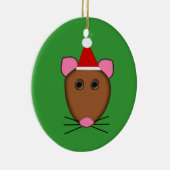 Kerstelijke muisornament keramisch ornament (Rechts)
