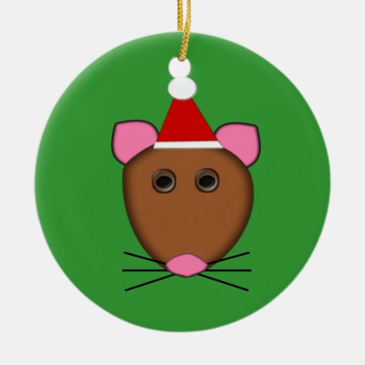 Kerstelijke muisornament keramisch ornament (Voorkant)