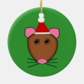 Kerstelijke muisornament keramisch ornament (Achterkant)