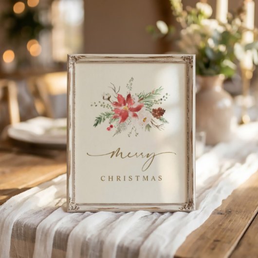 Kerstelijke muurkunst afdrukbaar Elegante Boho gro Poster