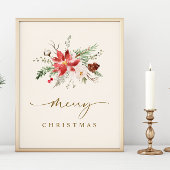 Kerstelijke muurkunst afdrukbaar Elegante Boho gro Poster