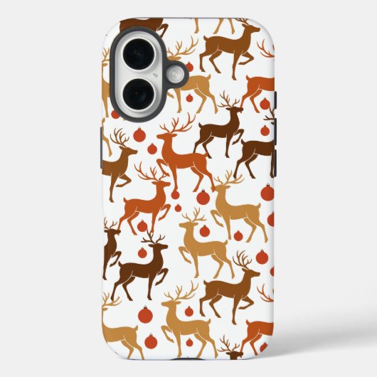 Kerstelijke Rendier Kerst iPhone Hoesje (Achterkant)