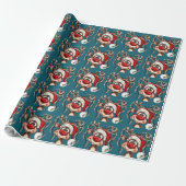 Kerstelijke rendier kerstbadgordijn cadeaupapier (Uitgerold)