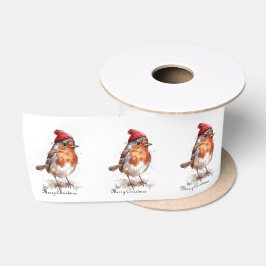 Kerstelijke Robin Cottage Kerstambachten Satijnen Lint