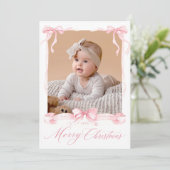 Kerstelijke Strikkaart Feestdagenkaart (Staand voorkant)