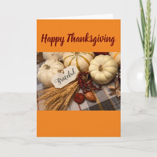 Kerstelijke Thanksgiving-kaart Kaart (Voorkant)