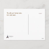 Kerstelijke Uil Postkaart Feestdagenkaart (Achterkant)