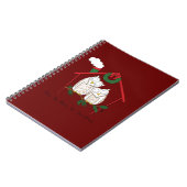 Kerstelijke Uil Thuis Schattig Notitieboek (Linkerzijde)