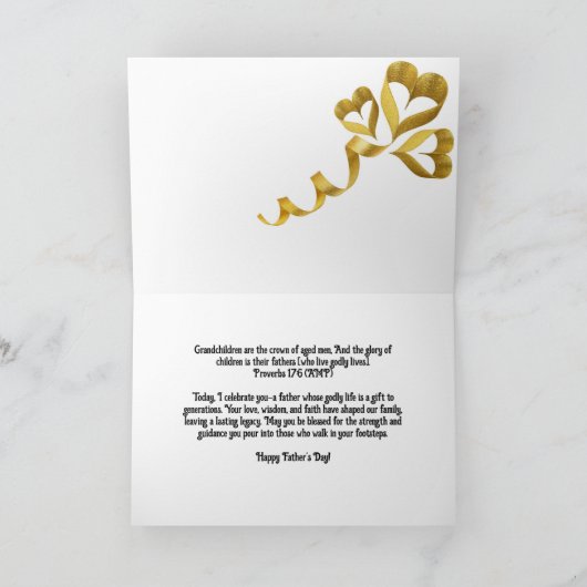 Kerstelijke Vaderdagkaart – Een nalatenschap van g Kaart (Binnen)
