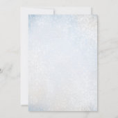 Kerstelijke Vorstige Sneeuwige Winter Bruiloft Save The Date (Achterkant)