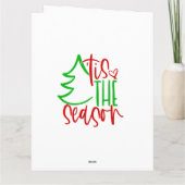 Kerstelijke Vouwbare Wenskaart Kaart (Achterkant)