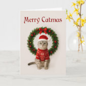 Kerstelijke Vouwkaart Kaart (Gele Bloem)