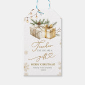 Kerstelijke waardering Geschenklabels voor leraren Cadeaulabel (Voorkant)