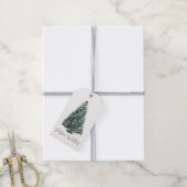 Kerstelijke wensen. Kerstboom Cadeaulabel (Met Touw)